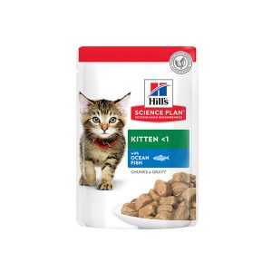 Hill’s Science Plan Tender Chunks In Gravy Kitten With Ocean Fish Pouches (85g)