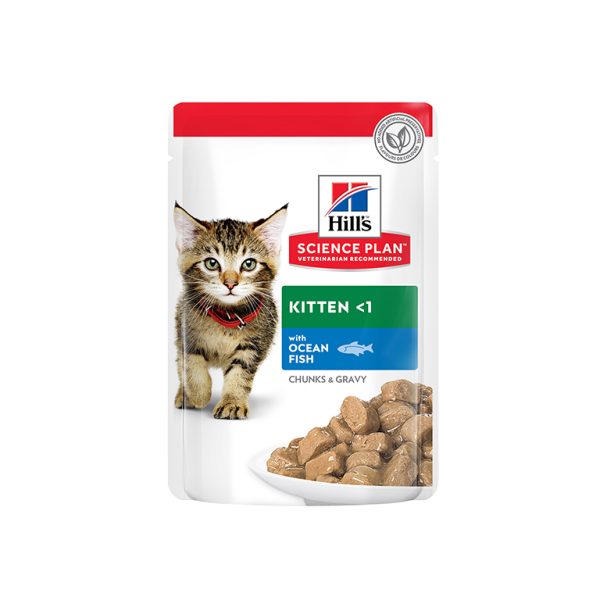 Hill’s Science Plan Tender Chunks In Gravy Kitten With Ocean Fish Pouches (85g)