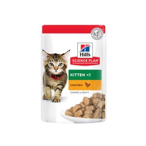 Hill’s Science Plan Tender Chunks In Gravy Kitten Chicken Pouches (85g)